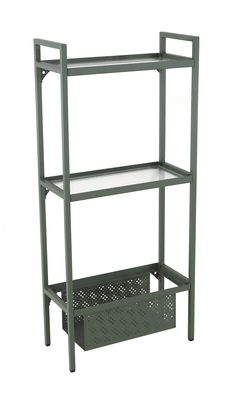 Etagère de balcon modèle 2 en acier vert ALIZE