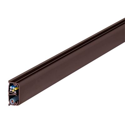 Moulure marron 12 x 20 mm avec séparation longueur 2,10 m TEHALIT