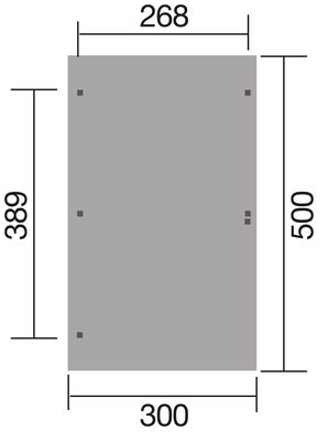 abri garage carport simple 606 avec avancée de toit plat et arcs WEKA