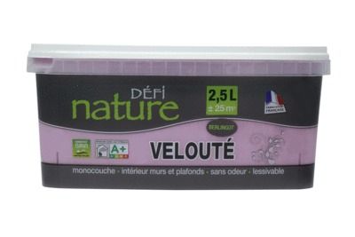 Peinture naturelle murale Berlingot velours 2,5 l - DEFI NATURE