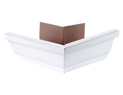 Angle extérieur aluminium blanc dév.33 mm pour gouttière SCOVER PLUS