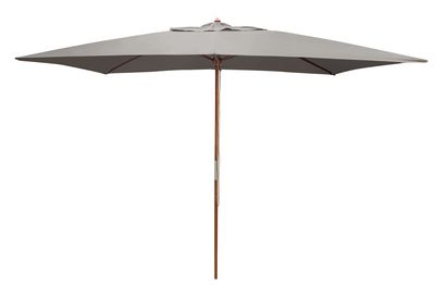 Parasol droit 2x 3m gris  mat en eucalyptus  PROLOISIRS livraison gratuite à domicile