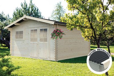 Abri de jardin  Bois Naturel  Tibo 14,8m2 WHITE_WOOD Livraison incluse domicile