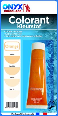 Colorant universel pour peinture orange 60 ml ONYX