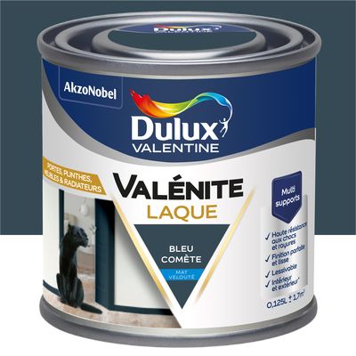 Peinture Boiseries Laque Acrylique Valénite Bleu Comète Mat 2L - DULUX VALENTINE