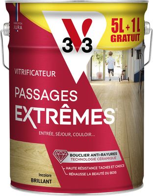 Vitrificateur Passages extrêmes® incolore brillant 5 l + 20 % gratuit - V33