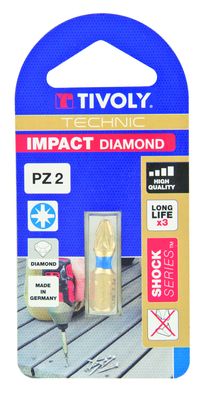 Embout de vissage PZ2 Impact diamant TIVOLY