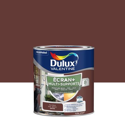 Peinture Ecran+ Multi-supports Dulux Valentine Satin Ton Bois 0,5 L