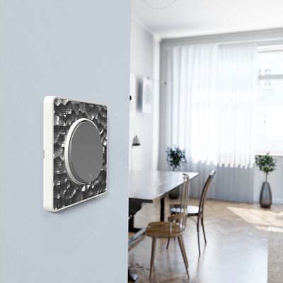 Bouton poussoir avec témoin lumineux aluminium - Odace SCHNEIDER ELECTRIC