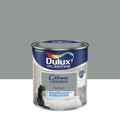 Peinture Crème de Couleur Titanium mat 500 ml - DULUX VALENTINE