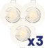 Lot de 3 spots encastrables GU10 fixe blanc 380 lumens 3000K - QUARTZ ARLUX