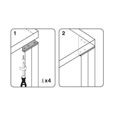 Pied carré 40 x 40 mm hauteur 150 mm aluminium mat REI