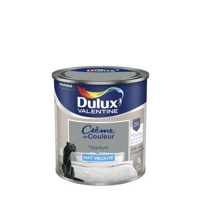 Peinture Crème de Couleur Titanium mat 500 ml - DULUX VALENTINE