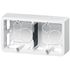 Cadre double horizontal profondeur 40mm 4 modules blanc Mosaïc LEGRAND