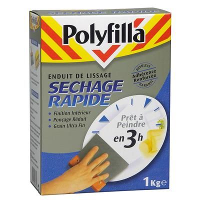 Enduit de lissage Rapide en poudre 1KG POLYFILLA