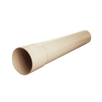 Tuyau de descente PVC 2 mètres diamètre 50 mm sable INTERPLAST