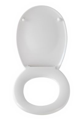 Abattant de WC blanc, frein de chute, déclipsable