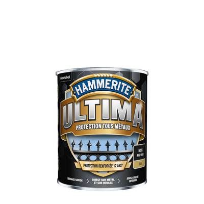 Peinture fer extérieure Ultima mat noir 750 ml - HAMMERITE