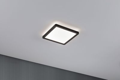 Plafonnier LED carré noir 190mm 4000k 11,2W ATRIA SHINE PAULMANN