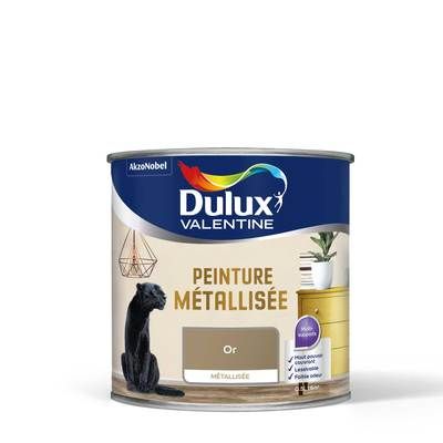 Peinture de rénovation multi-supports effet métallisé or 500 ml - DULUX VALENTINE