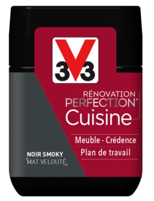 Peinture de rénovation cuisine finition mate noir smoky 75 ml V33