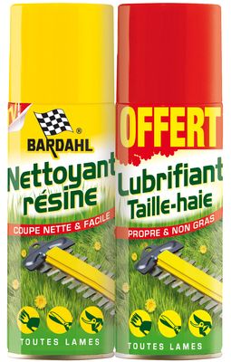 Nettoyant résine et 1 lubrifiant lame taille-haie BARDHAL