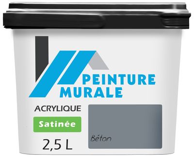 Peinture murale béton satin 2,5 l