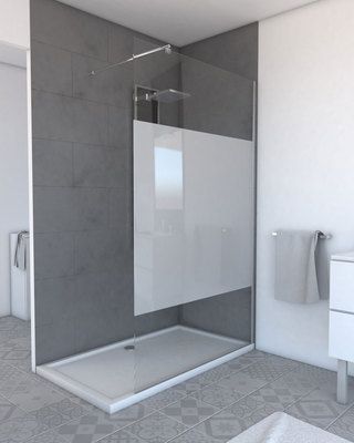 Paroi de douche Parma dépoli 120 x 200 x 0,8 cm AURLANE