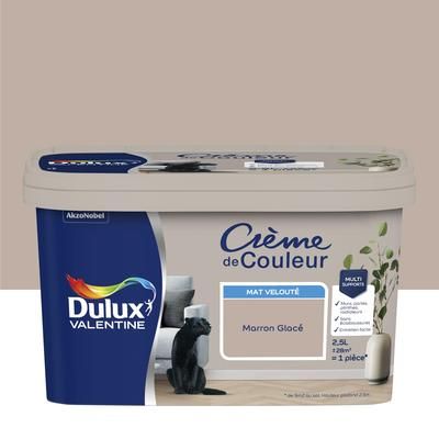 Peinture Crème De Couleur Mat Marron Glacé 2,5 L - DULUX VALENTINE