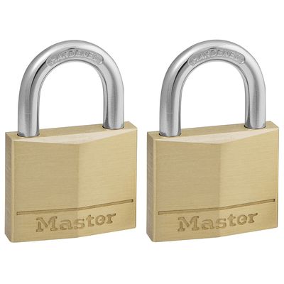 Cadenas à clés largeur 40 mm en laiton s'entrouvant par 2 MASTER LOCK