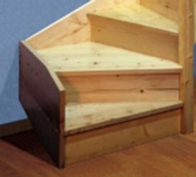 1/4 tournant droit pour escalier en kit Jura SOGEM