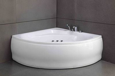 Baignoire d'angle balnéo Maupiti L 1350 x P 1350 mm