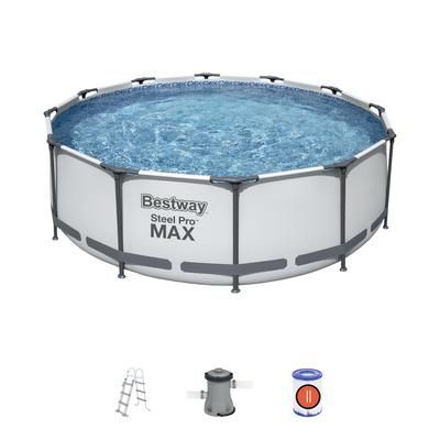 Piscine hors-sol ronde xspm diamètre 366 cm hauteur 100 cm avec filtre à cartouche  BESTWAY