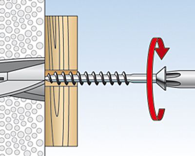 Chevilles pour béton cellulaire GB8 par 25 FISCHER