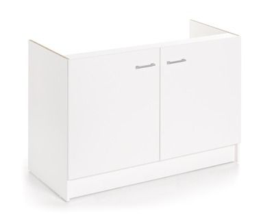 Meuble sous évier blanc Laura 2 portes L 120 x H 82 x P 56 cm OFITRES