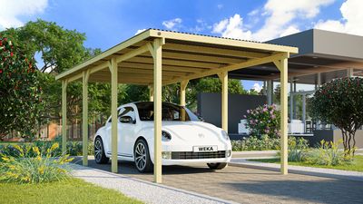 Carport simple -  606 - 300 x 600 cm - toit PVC Livraison gratuite domicile WEKA