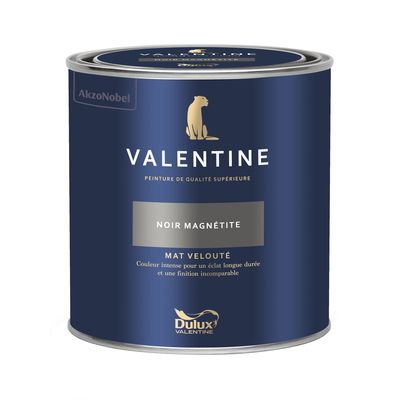 Peinture Valentine Mat Velouté Noir Magnétite 0,5L - DULUX VALENTINE