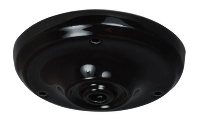 Rosace de luminaire céramique diamètre 105 mm noir 1 sortie TIBELEC