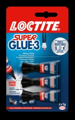 Colles Super Glue-3 liquide 1 g par 3 LOCTITE