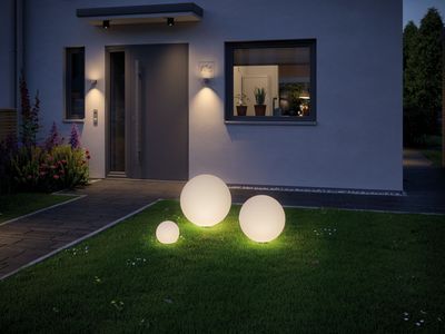 Boule lumineuse extérieur 20cm blanc chaud IP67 2,8W 235 lumens 24V - Plug & Shine PAULMANN