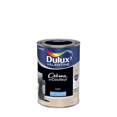 Peinture Crème de Couleur Noir mat 1,25 l - DULUX VALENTINE