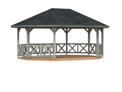 Kiosque bois Gris Betty 25m2 PALMAKO Livraison incluse domicile