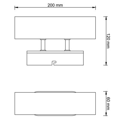 Applique murale métal/bois NIELS GU10 2x5W - BRILLIANT