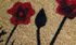 Tapis coco naturel décor coquelicot 40 x 60 cm - ID MAT