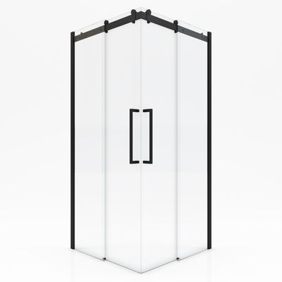 Porte de douche accès d'angle Rolling Black 90 x 90 x 200 cm AURLANE