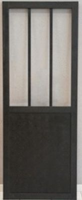 Porte coulissante noire esprit atelier l.83cm SMIS