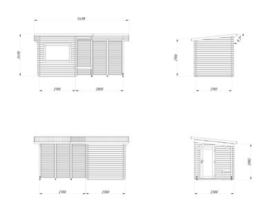 Sauna vitré SANNA 4,1+5,9M2 épaisseur 42 mm Livraison incluse domicile  PALMAKO