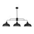 Suspension industrielle en métal noir E27 3 x 60W LINCOLN - COREP