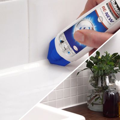 Mastic rénovation d'étanchéité cuisine et bains Re-new blanc 100 ml - RUBSON