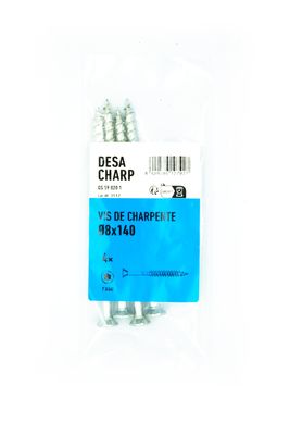 Vis charpente tête fraisée Torx 8 x 140 mm par 4 DESA